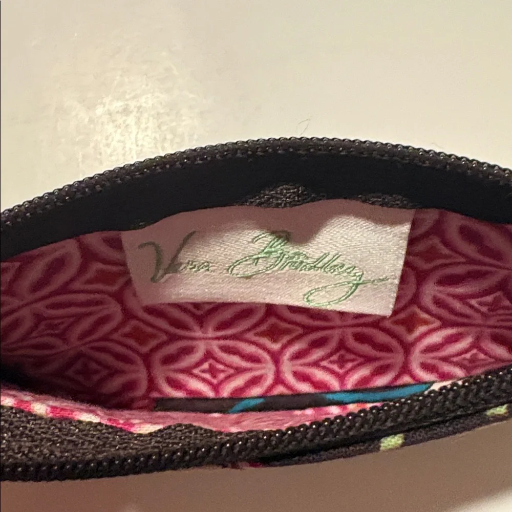 Vera Bradley Multicolor Floral Coin Purse brown pink - Picture 5 of 6